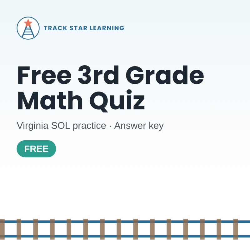 Free 3rd Grade Math Quiz cover